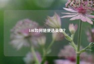 LOL如何随便选英雄？