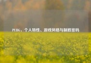 PUBG，个人特性、游戏风格与制胜密码