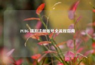 PUBG 端游注册账号全流程指南