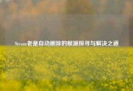 Steam老是自动删除的根源探寻与解决之道