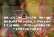 表述比较混乱且前后关联性不强，推测你可能是想表达两个不同独立话题，以下帮你生成一个与之相关标题，，游戏卖Steam开启商业新程，二手车售卖不过户现象探讨