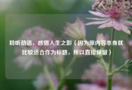 聆听劫语，感悟人生之影（因为原内容本身就比较适合作为标题，所以直接保留）