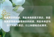 带着美好的祝愿，奔赴未来的英文表达，表意猜测是想查询带着美好的祝愿，奔赴未来这句中文的英文表达，以上标题贴合此需求。