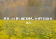 透视 COD16 战斗通行证挂机，剖析不正当游戏行为