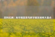 笑料拉满！和平精英菜鸟教学搞笑视频大盘点