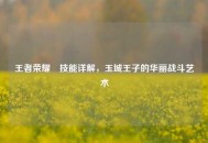 王者荣耀暃技能详解，玉城王子的华丽战斗艺术
