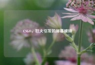CSGO，怒火引发的屏幕破碎