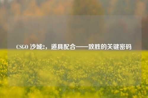 CSGO 沙城2,道具配合——致胜的关键密码