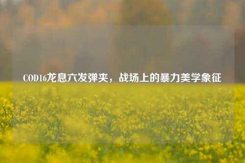 COD16龙息六发弹夹,战场上的暴力美学象征