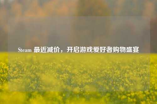Steam 最近减价,开启游戏爱好者购物盛宴