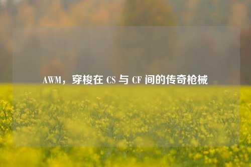 AWM,穿梭在 CS 与 CF 间的传奇枪械