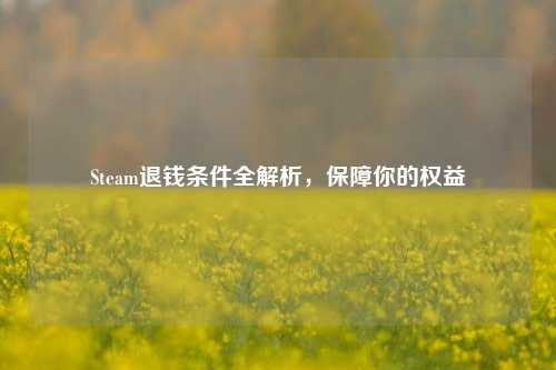 Steam退钱条件全解析,保障你的权益