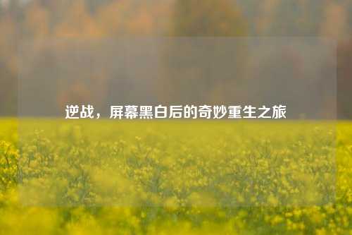 逆战,屏幕黑白后的奇妙重生之旅