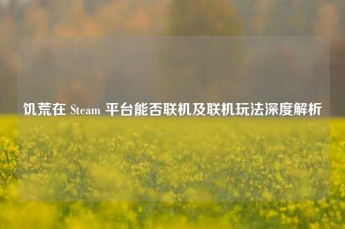 饥荒在 Steam 平台能否联机及联机玩法深度解析