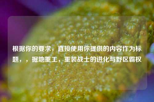 根据你的要求,直接使用你提供的内容作为标题,,掘地重工,重装战士的进化与野区霸权