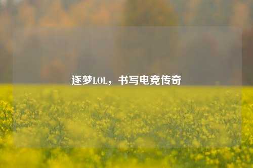 逐梦LOL,书写电竞传奇