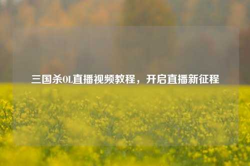 三国杀OL直播视频教程,开启直播新征程