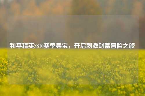 和平精英SS10赛季寻宝,开启***财富冒险之旅