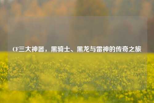CF三大神器,黑骑士、黑龙与雷神的传奇之旅