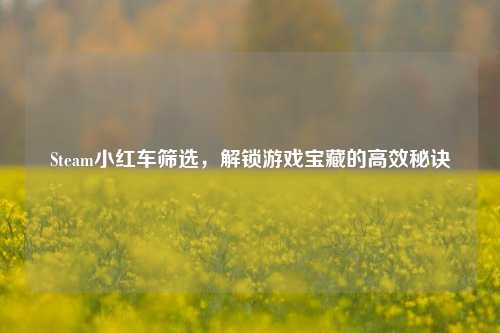 Steam小红车筛选,解锁游戏宝藏的高效秘诀