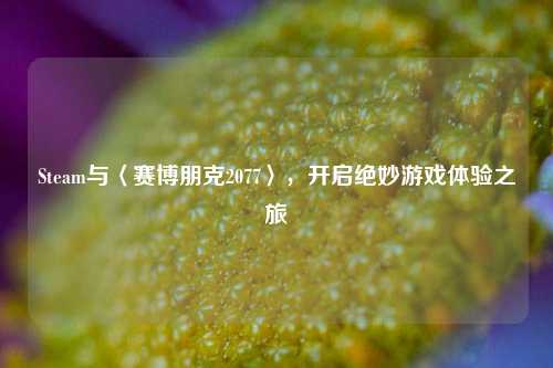 Steam与〈赛博朋克2077〉,开启绝妙游戏体验之旅