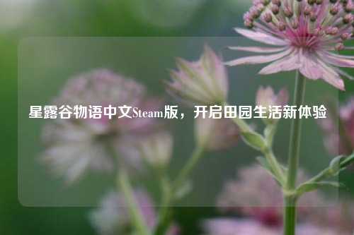 星露谷物语中文Steam版,开启田园生活新体验
