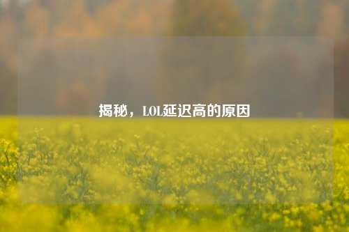 揭秘,LOL延迟高的原因