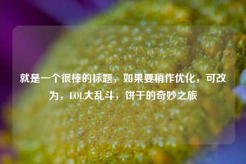 就是一个很棒的标题,如果要稍作优化,可改为,LOL大乱斗,饼干的奇妙之旅