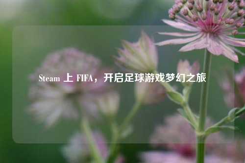 Steam 上 FIFA,开启足球游戏梦幻之旅