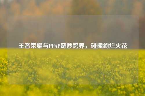 王者荣耀与PPAP奇妙跨界,碰撞绚烂火花