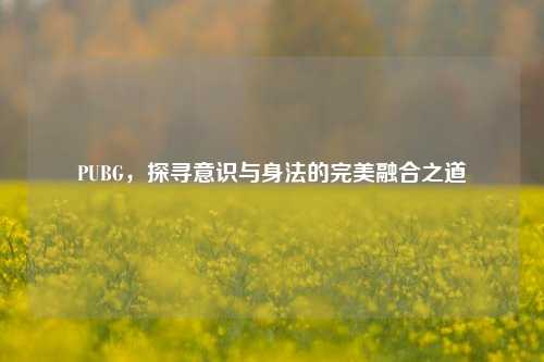 PUBG,探寻意识与身法的完美融合之道
