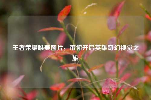 王者荣耀唯美图片,带你开启英雄奇幻视觉之旅