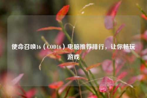 使命召唤16(COD16)电脑推荐排行,让你畅玩游戏