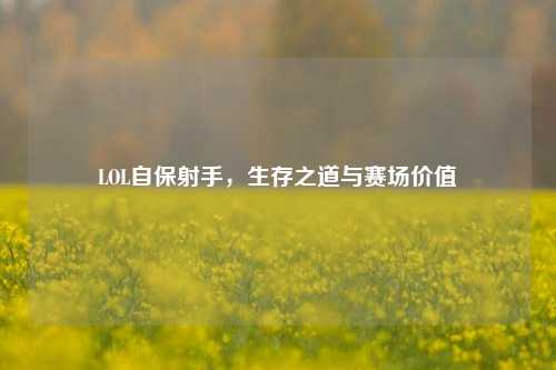 LOL自保射手,生存之道与赛场价值