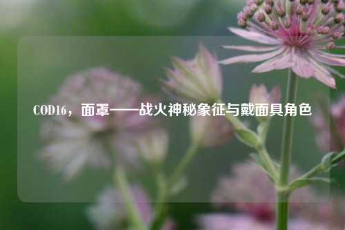 COD16,面罩——战火神秘象征与戴面具角色