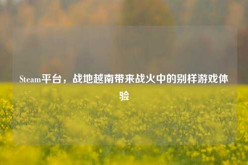 Steam平台,战地越南带来战火中的别样游戏体验