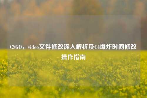 CSGO,video文件修改深入解析及C4爆炸时间修改操作指南