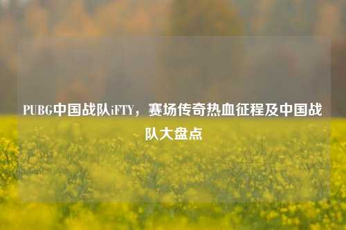 PUBG中国战队iFTY,赛场传奇热血征程及中国战队大盘点