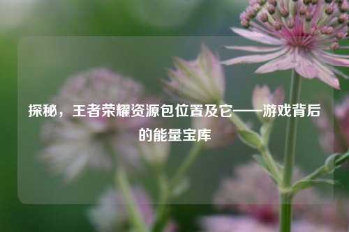 探秘,王者荣耀资源包位置及它——游戏背后的能量宝库