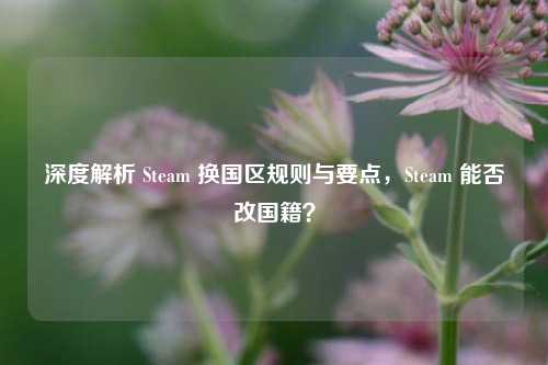 深度解析 Steam 换国区规则与要点,Steam 能否改国籍?
