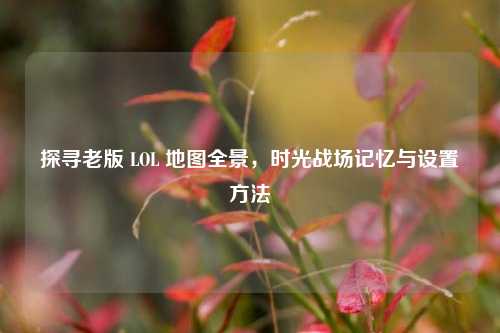 探寻老版 LOL 地图全景,时光战场记忆与设置 ***