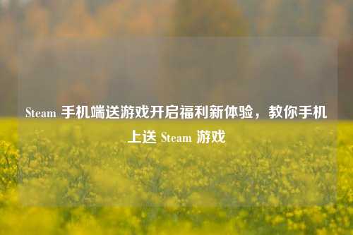 Steam 手机端送游戏开启福利新体验,教你手机上送 Steam 游戏