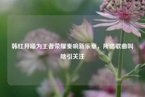 韩红开嗓为王者荣耀奏响新乐章,所唱歌曲叫啥引关注