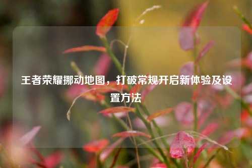 王者荣耀挪动地图,打破常规开启新体验及设置 ***