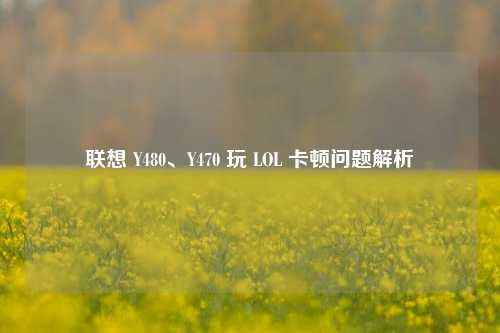 联想 Y480、Y470 玩 LOL 卡顿问题解析