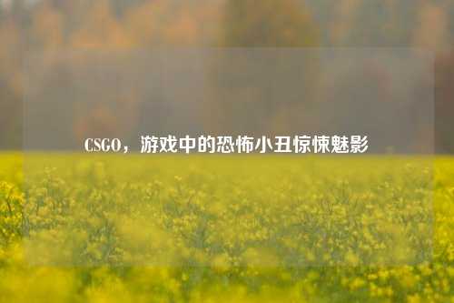 CSGO,游戏中的恐怖小丑惊悚魅影
