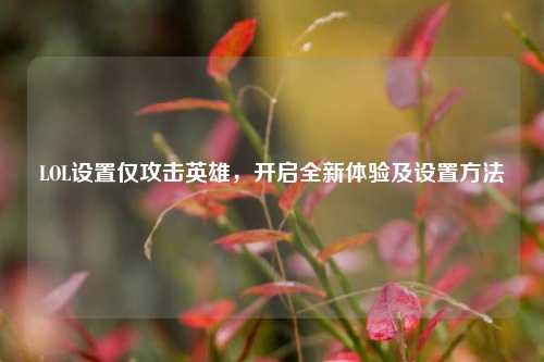 LOL设置仅攻击英雄,开启全新体验及设置 ***
